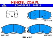 KLOCKI HAMULCOWE ATE 13.0460-5832.2 HYUNDAI SANTA FE TRAJET XG GRANDEUR